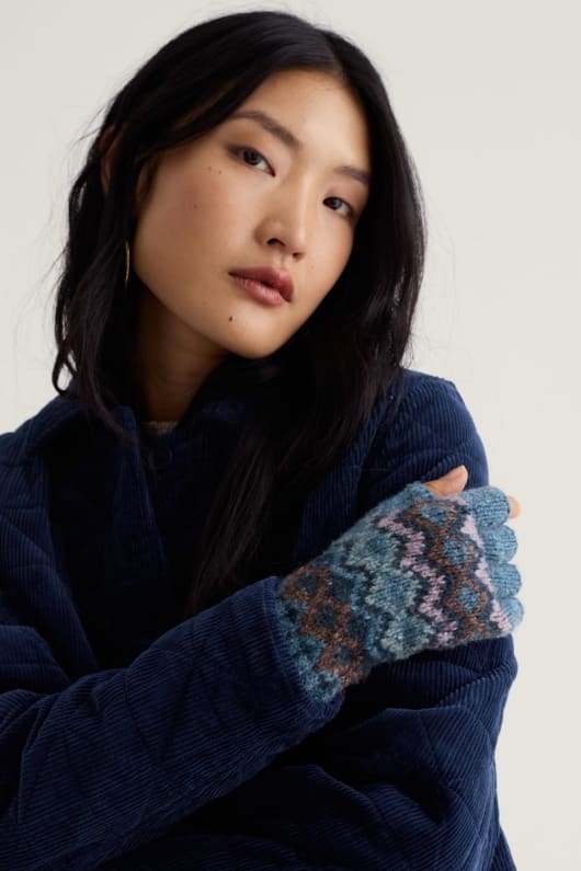 Daymoon Fair Isle Mittens Made With Merino
