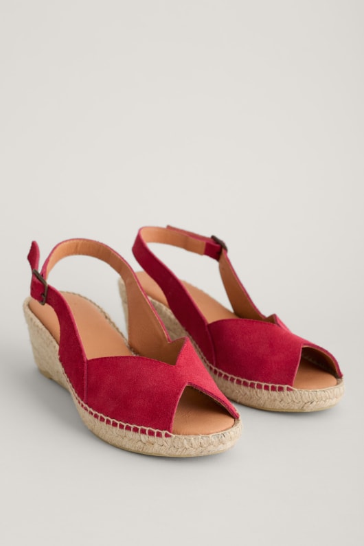 Hazy Dawn Low Heel Suede Espadrilles