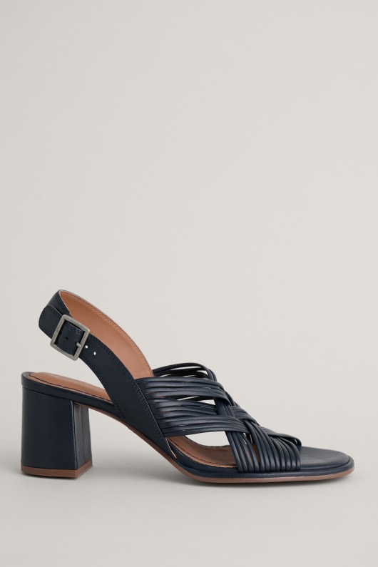 Faerystone Mid Heel Leather Sandals Model Image