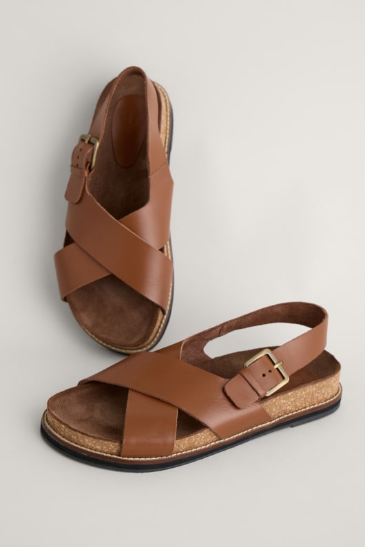 Wilder Shores Crossover Leather Sandals Image
