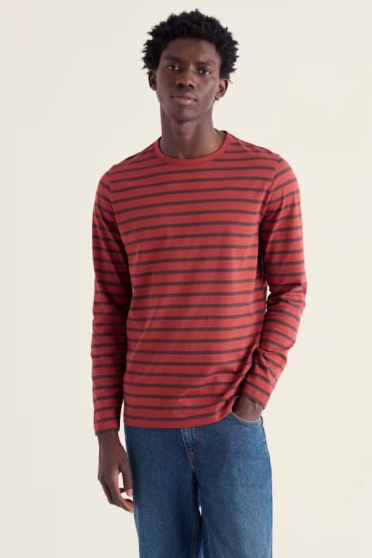 Men's Crew Neck Sailor Shirt in GOTS-Certified Organic Cotton