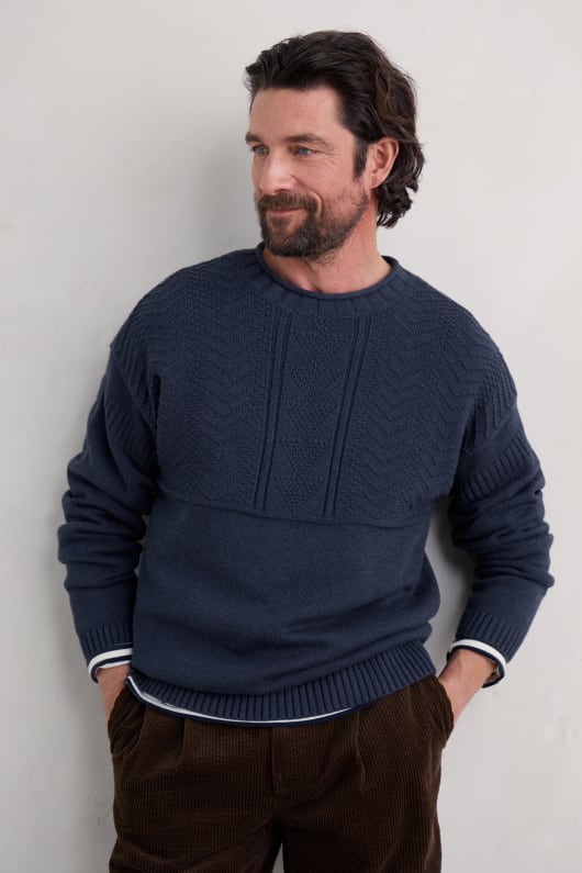Men's Forestay Knitted Jumper Model Image