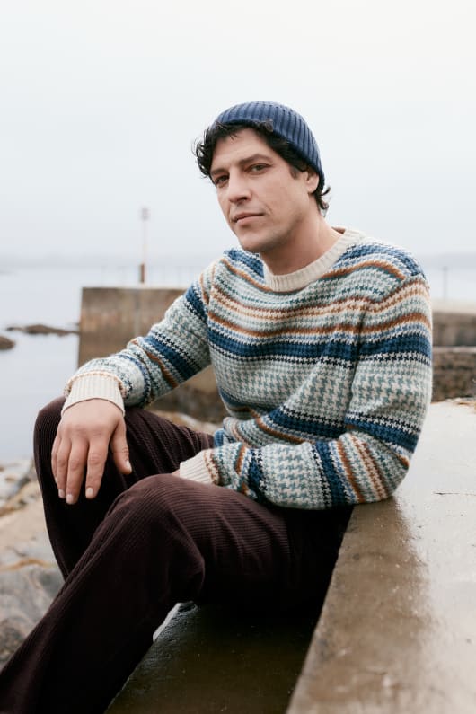 Men's Stennack Jumper Made With Lambswool Model Image