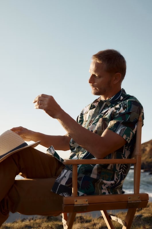 Men's Blue Heron Short Sleeve Shirt