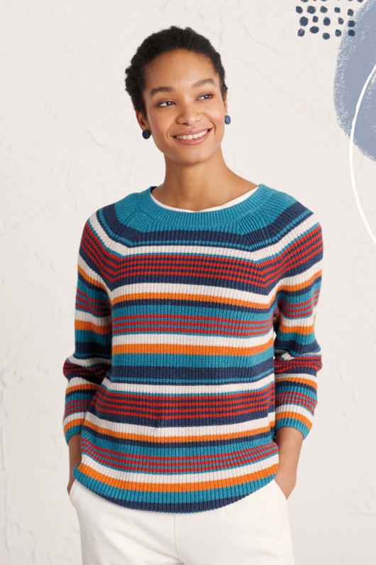 Cliff Pass Organic Cotton Jumper Model Image
