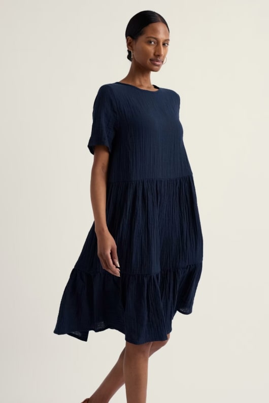 Pebble Comb Double Cloth Dress