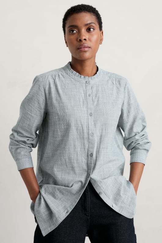 Needlework Longline Shirt Model Image