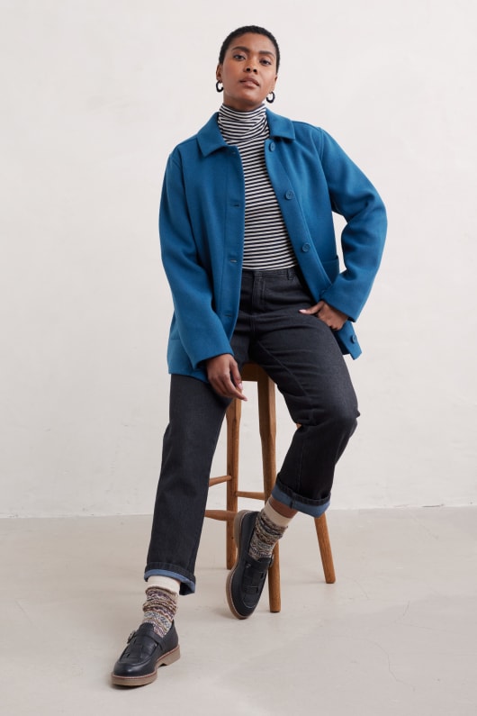 Tidal Rock Wool Mix Jacket Model Image