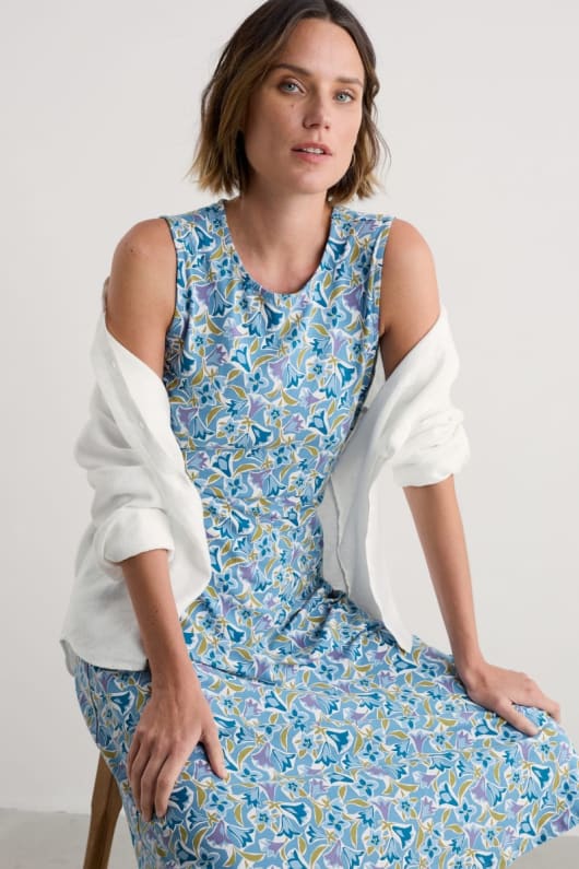 Sweet Violet Jersey Midi Dress