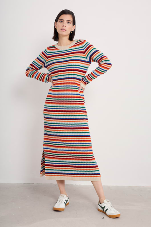 Wall Penny Column Dress Made With Merino Model Image