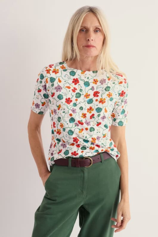 Poisson Printed T-Shirt in GOTS-Certified Organic Cotton Jersey