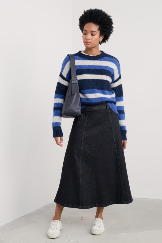 Restharrow Ankle-Length Denim Skirt Model Image