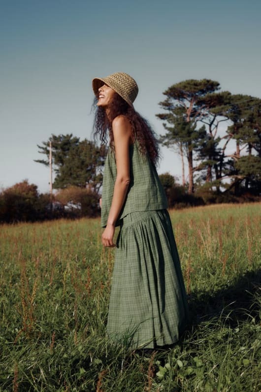 Purslane Tiered Midi Skirt