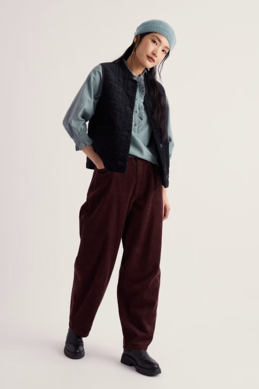 Avens Cord Barrel Leg Trouser