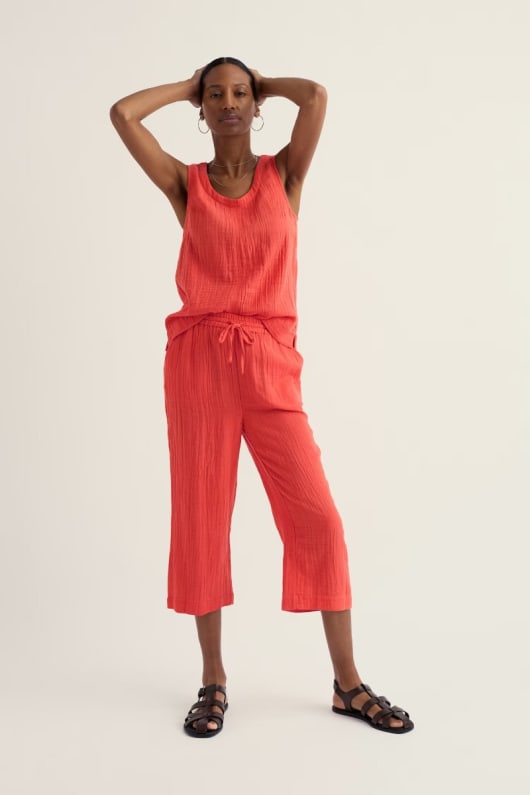 Tide Flow Double Gauze Crops in GOTS Organic Cotton