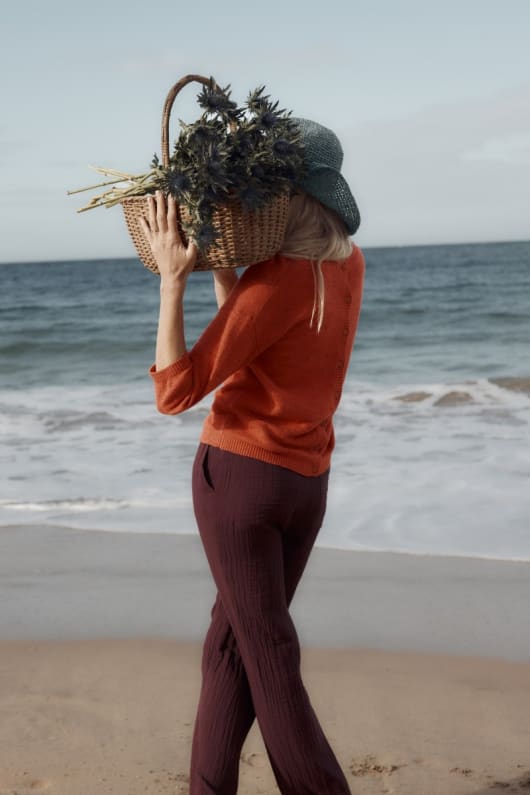 Knavock Plain Jumper Made With Linen & Organic Cotton