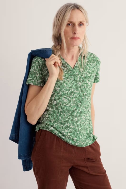 Wavecrest Short Sleeve Shirt in Organic Cotton Jersey