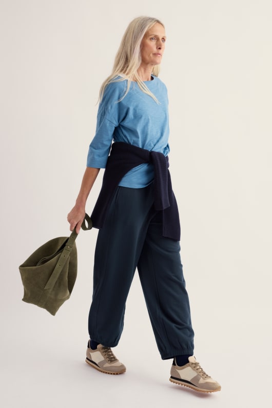 Sand Spire Barrel Leg Joggers Model Image