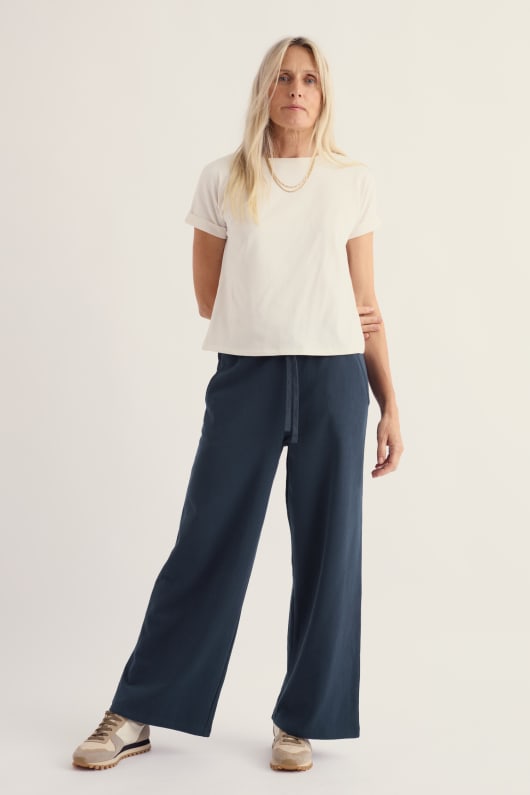 Landfall Wide Leg Joggers Model Image