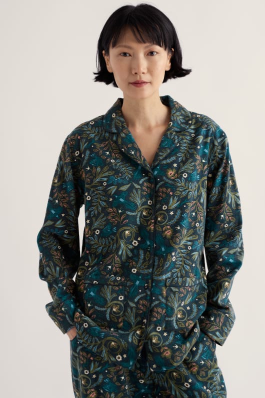 Song Bird Pyjamas in GOTS-Certified Organic Cotton Model Image