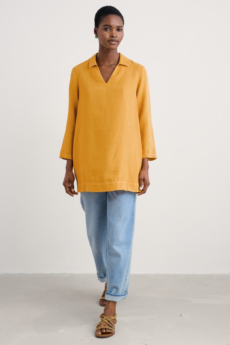 Shallow Layers Artists' Smock Tunic - Linen Tunic - Seasalt Cornwall