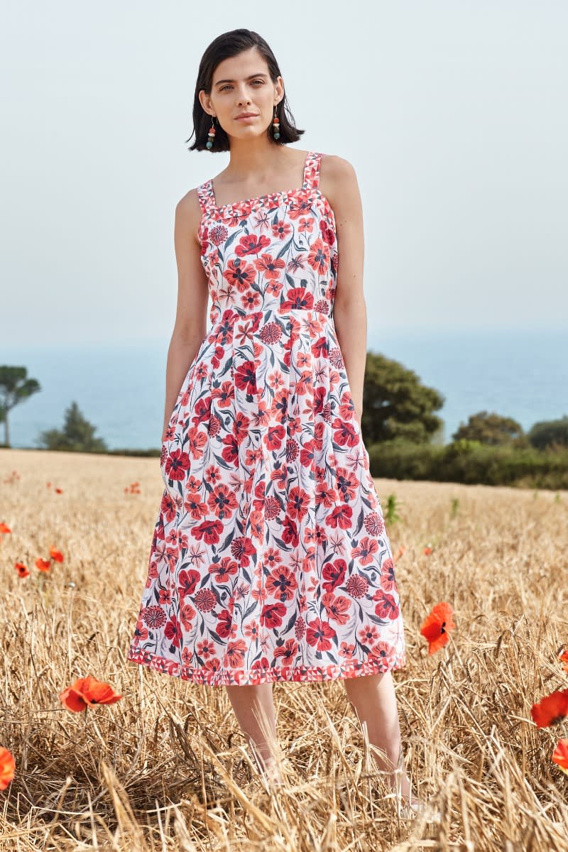 seasalt fit and flare dress Seasalt Cornwall - 'Belle' Fit-and-flare Midi Dress