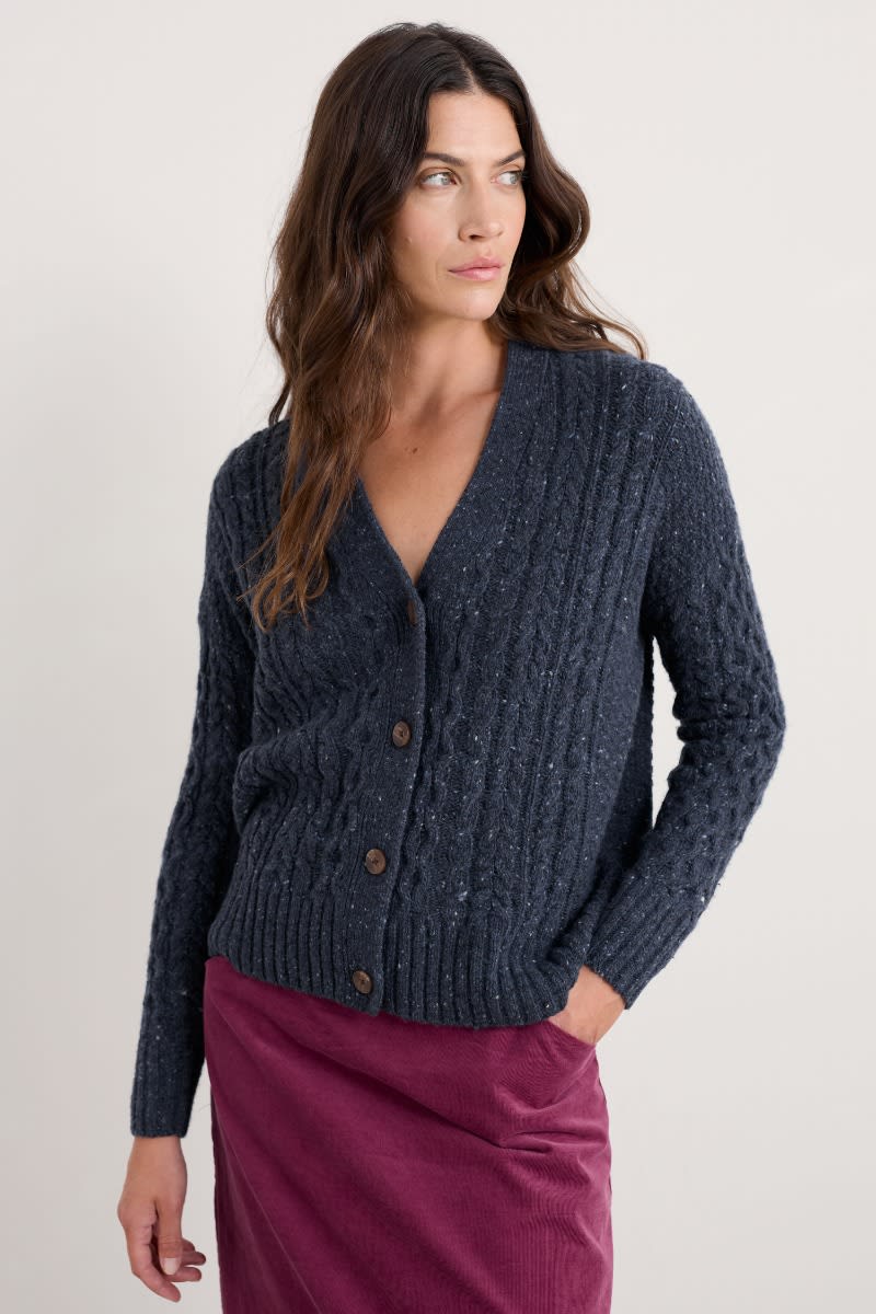 Newlyn Cable Cardigan Made With RWS-Certified Merino Wool