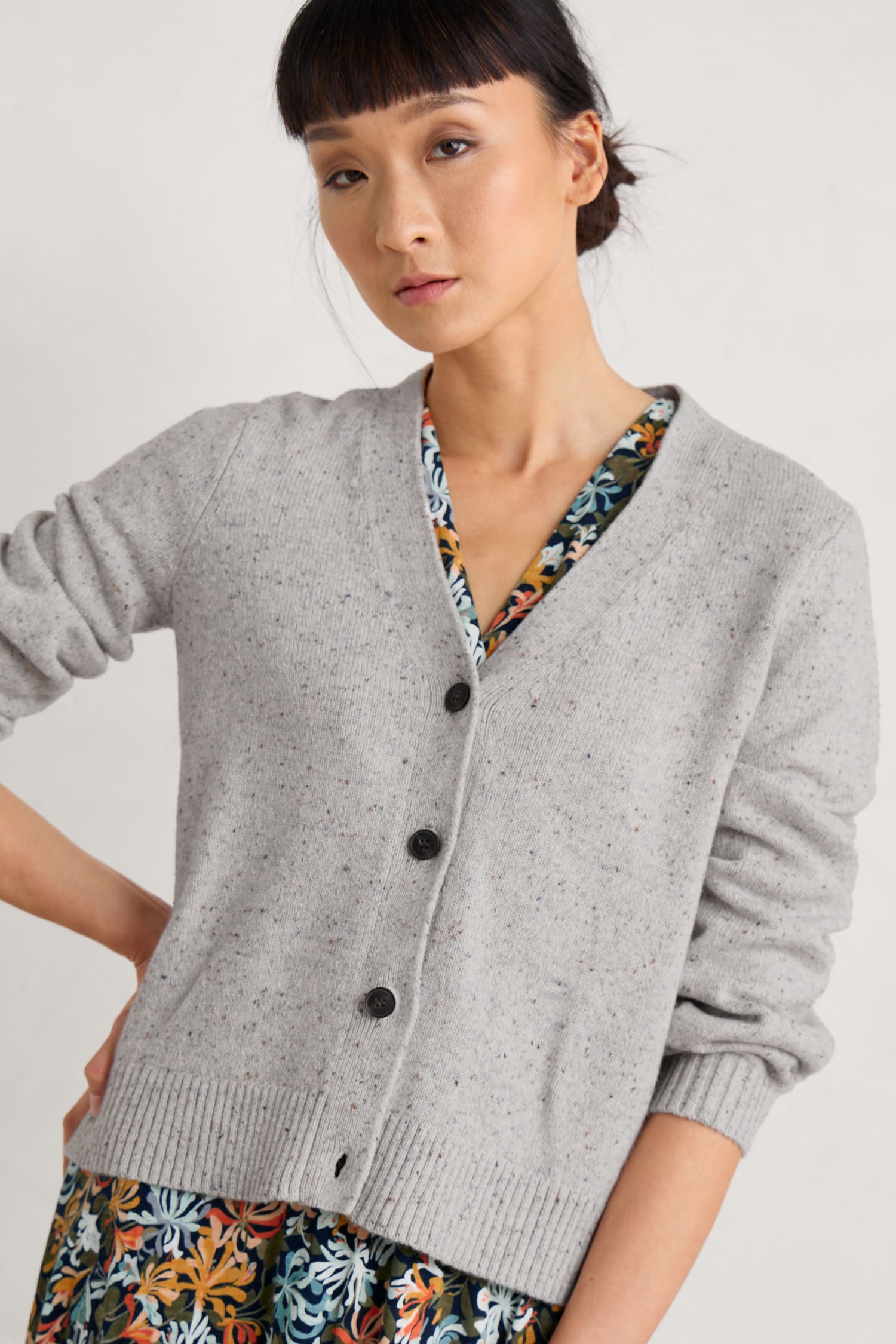 Lambe Creek Organic Cotton Blend V-Neck Cardigan - Seasalt Cornwall