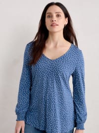 Rosehip Jersey V-Neck Top Image