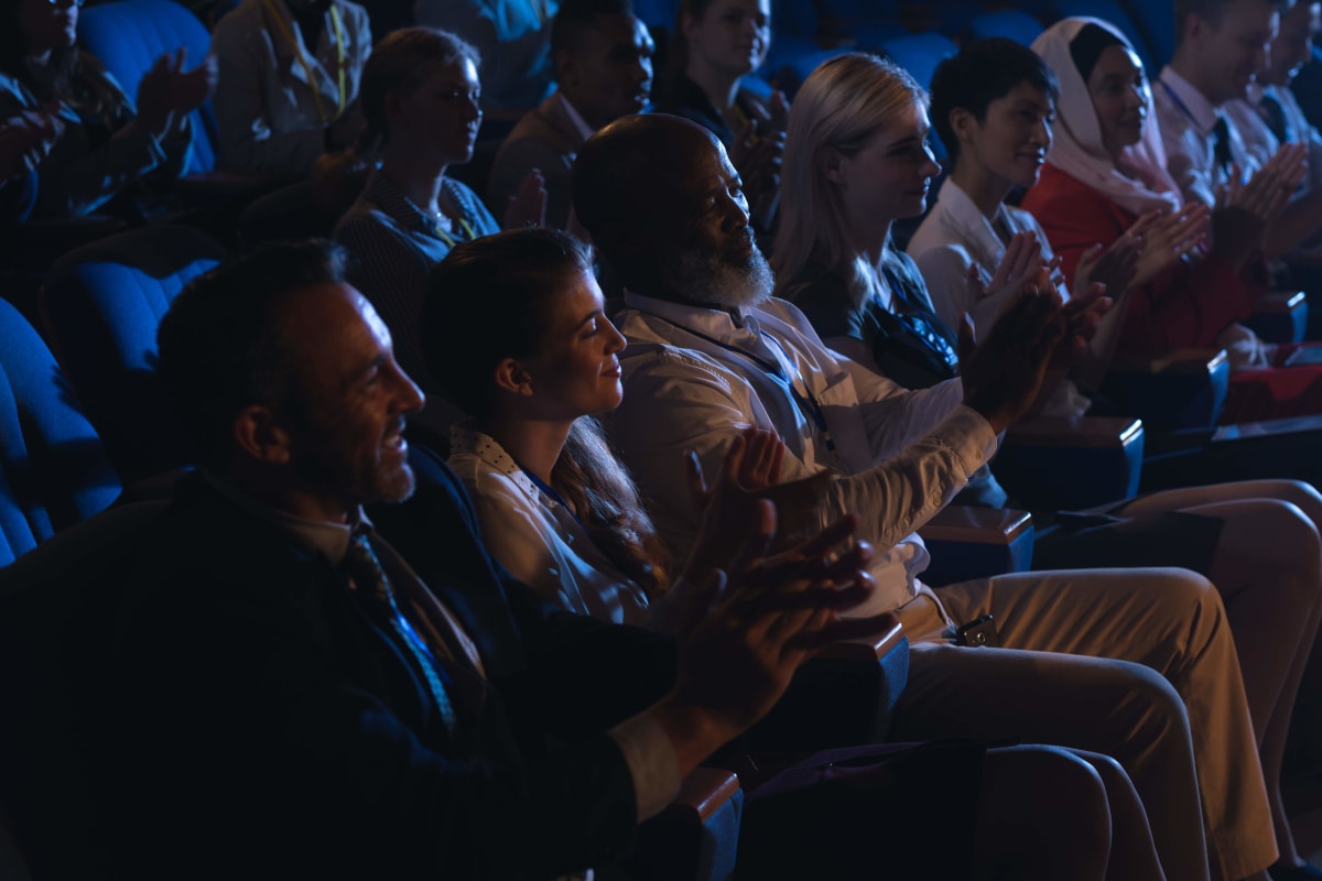Audience attending a show