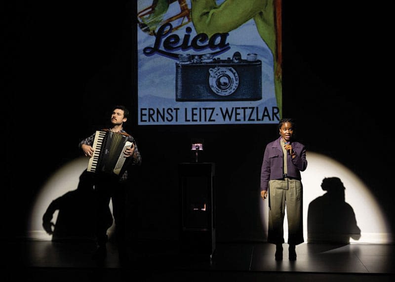 Marrick Smith and Folami Williams in Here There Are Blueberries. | Photo by Morgan Sophia Photography