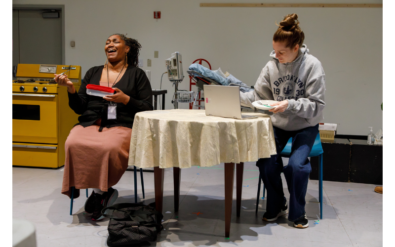 Shaunyce Omar and Brenda Joyner in Mary Jane Rehearsals at Seattle Rep