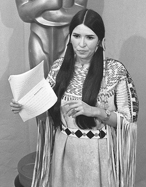 Sacheen Littlefeather Oscar 45 cropped iomebt