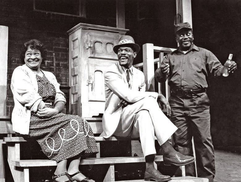 Frances Foster Samuel L Jackson and Robert Colston in Fences 1986 tiwdk8