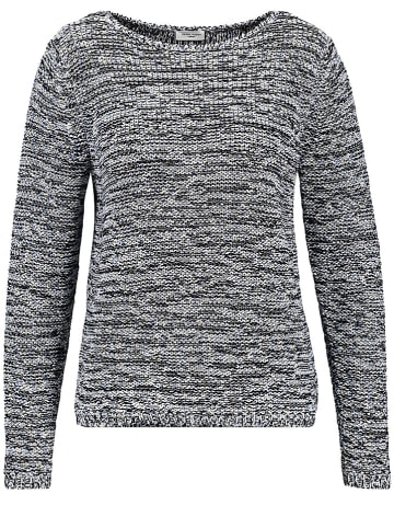 Gerry Weber Pullover Langarm Rundhals in Blau Gemustert