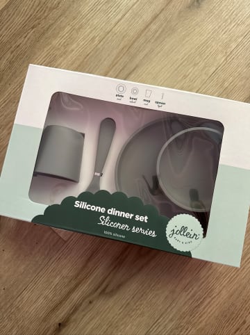 Jollein 4tlg. Geschirrset in Grau