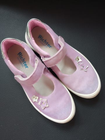 Richter Shoes Leder-Spangenballerinas in Lila