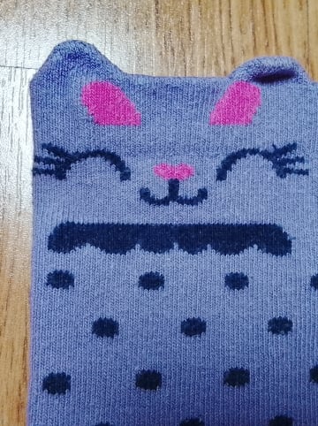 Denokids 2er-Set: Kniestrümpfe "Bunny" in Lila/ Dunkelblau/ Rosa