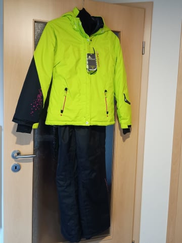 Peak Mountain 2tlg. Ski-/ Snowboardoutfit Neongrün/ Schwarz