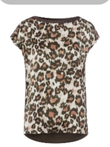 More & More Bluse in Dunkelbraun/ Beige