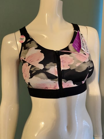 Hunkemöller Sport-BH in Schwarz/ Rosa