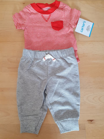 carter's 2tlg. Outfit in Rot/ Grau