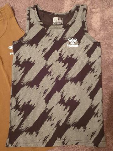 Hummel 2er-Set: Unterhemden in Khaki/ Grau