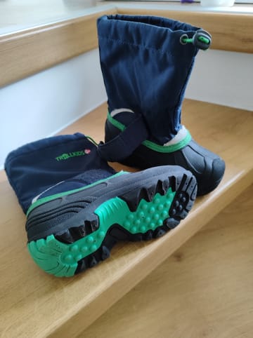 Trollkids Winterboots in Dunkelblau/ Grün