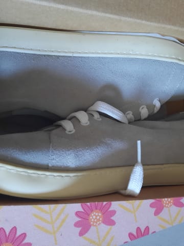 Comfortfusse Leder-Sneakers in Grau
