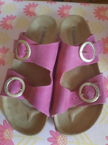 BABUNKERS Family Leder-Pantoletten in Pink