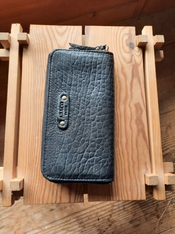 Abaco Leder-Geldbörse "Barbara" in Schwarz - (B)20 x (H)2,5 x (T)10,7 cm