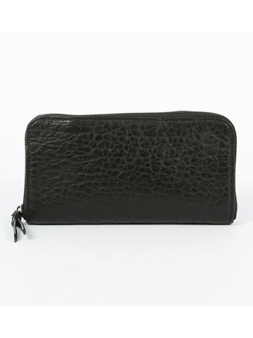 Abaco Leder-Geldbörse "Barbara" in Schwarz - (B)20 x (H)2,5 x (T)10,7 cm