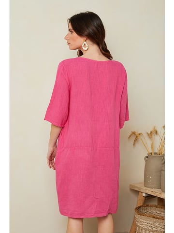 Le Monde du Lin Leinen-Kleid in Pink