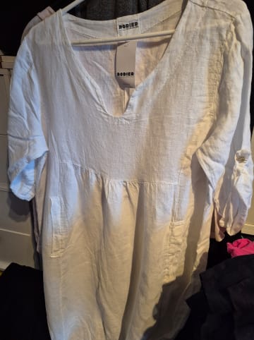Rodier Lin Leinen-Kleid in Weiß
